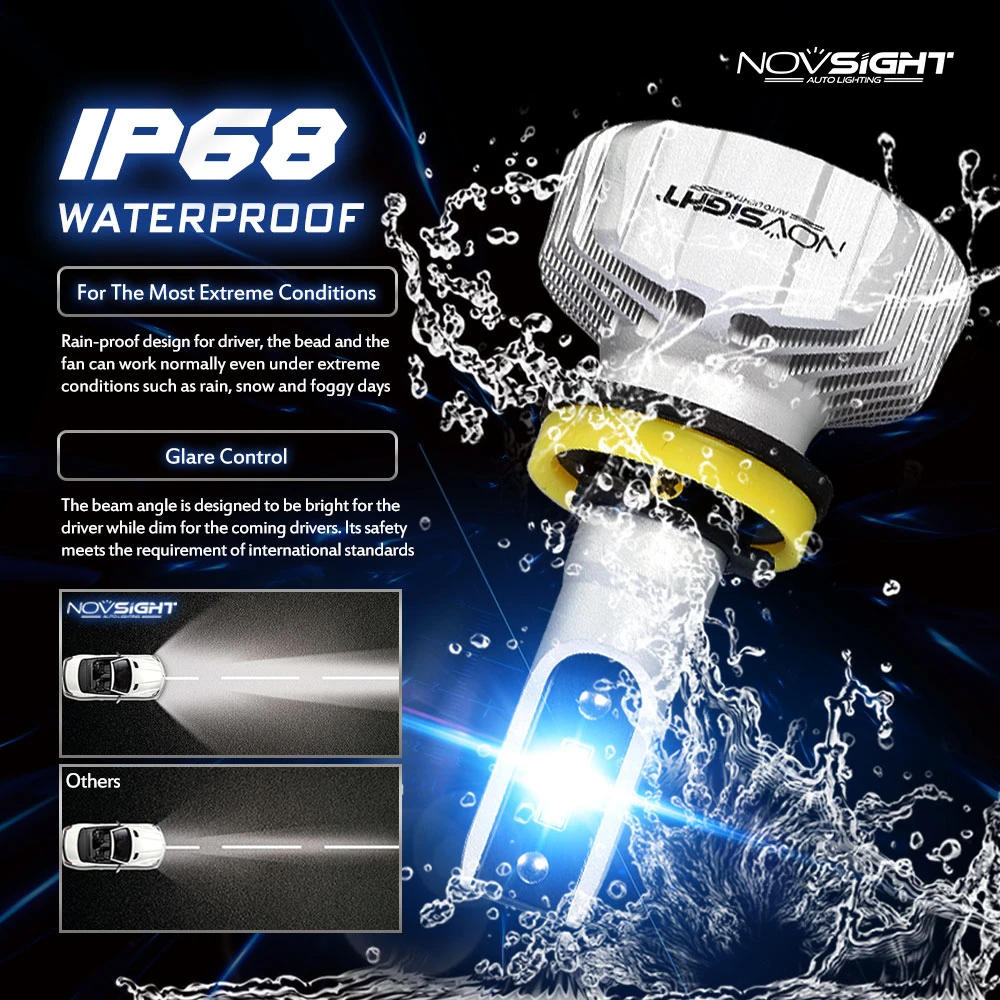 

9500 LED Car Headlight Hi/Lo Beam 50W 10000LM 6500K Auto Headlamp Fog Light Bulbs