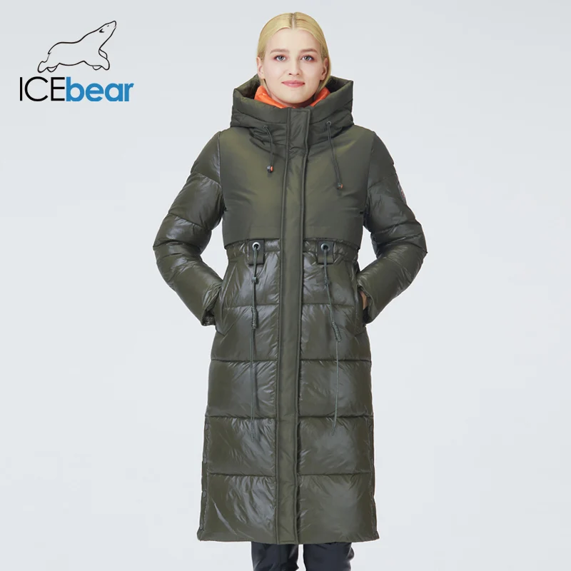 ICEbear 2021 новое женское стильное хлопковое пальто с длинной талией для зимы модная