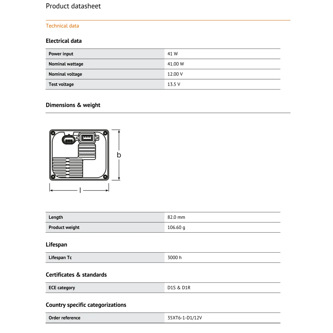 Ксеноновый балластный контроллер OSRAM 35XT6-A-D1/12 В ксеноновый балласт ксеноновой