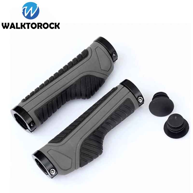 

1 Pair Bicycle Grips Ergonomic Bar End Double Lock on Non-slip MTB Road Bike Handlebar Casing Sheath Shock Absorption