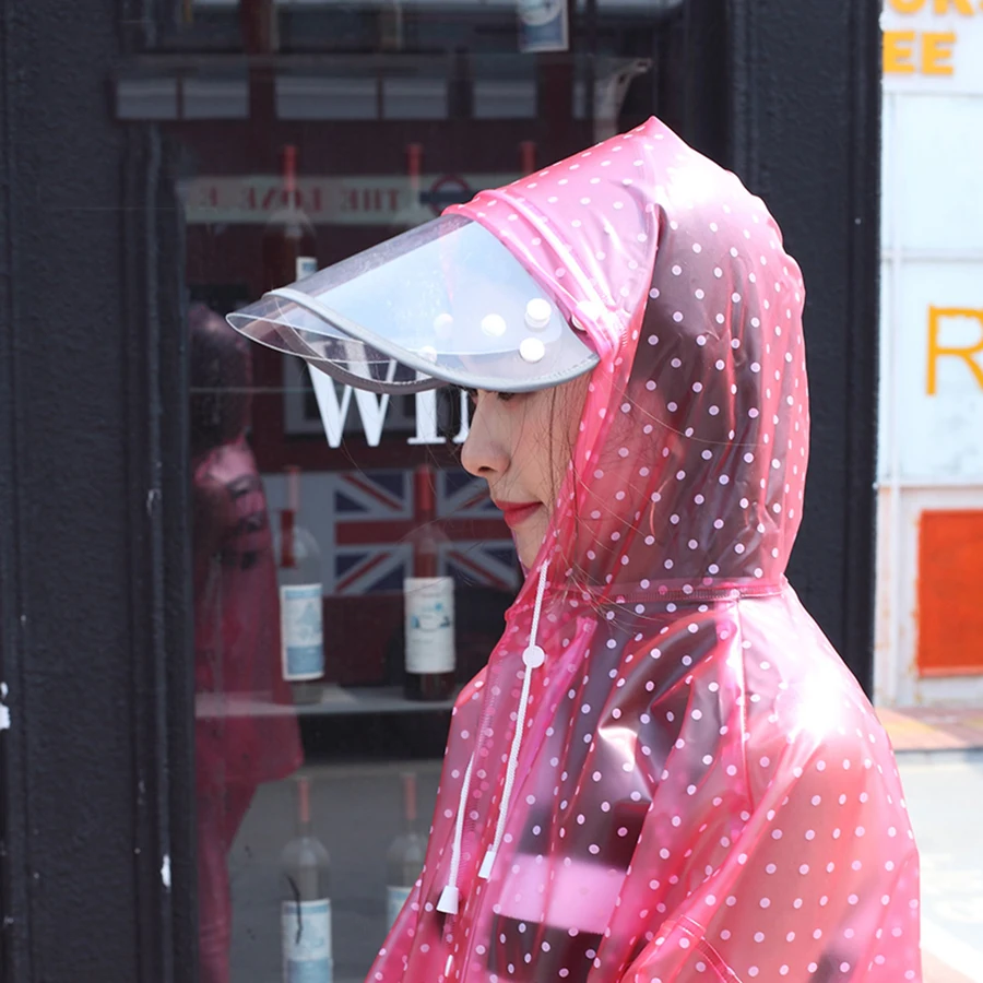 

Pvc Long Transparent Ladies Rain Coat Cape Jackets Raincoat Ladies Jacket Camping Chaqueta Mujer Impermeable Rainwear Q