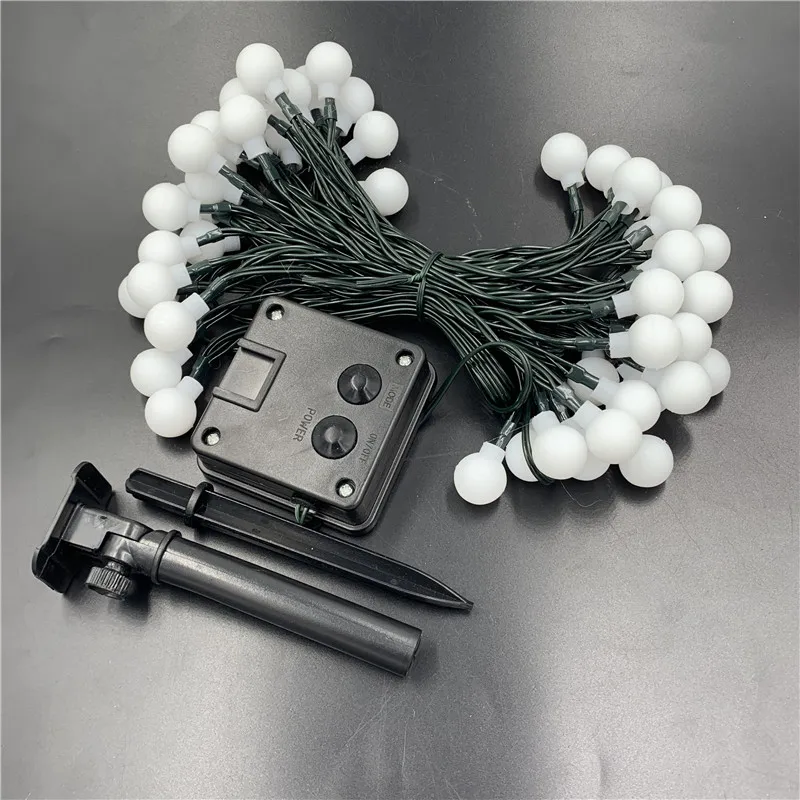 

New Solar String Lights 50 LED White Ball Waterproof Fairy Christmas Tree Party Wedding New year Decoration Garland