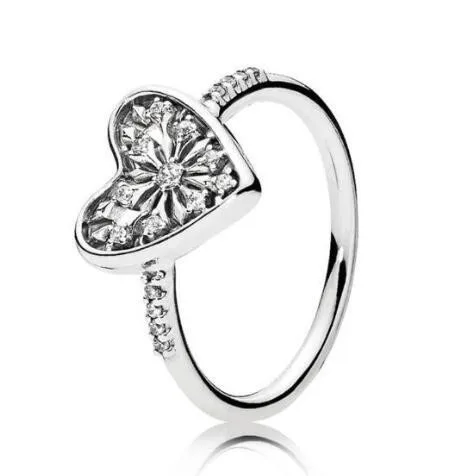 

Authentic 925 Sterling Silver Rose Square Sparkle Open Rings For Women Wedding Party Gift Europe Pandora Jewelry