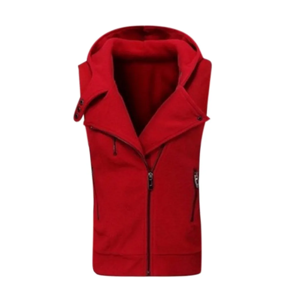 2019 Новое поступление женская зимняя куртка с капюшоном на молнии без рукавов