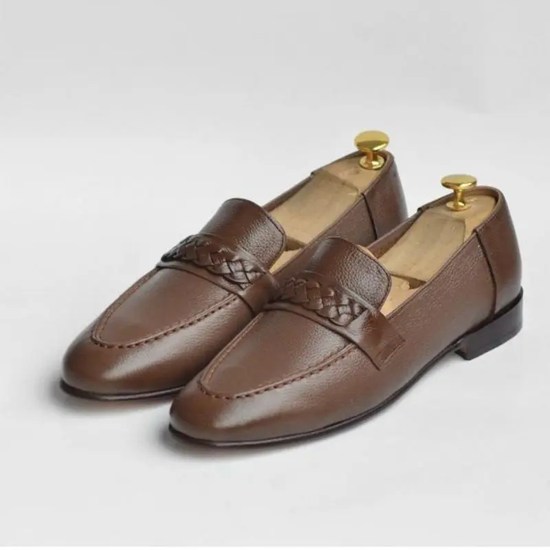 

Men PU Leather New Handmade Slip on Shoes Classic Boots Ankle Men Casual Fashion Autumn Combat Designer Shoes Men KR184