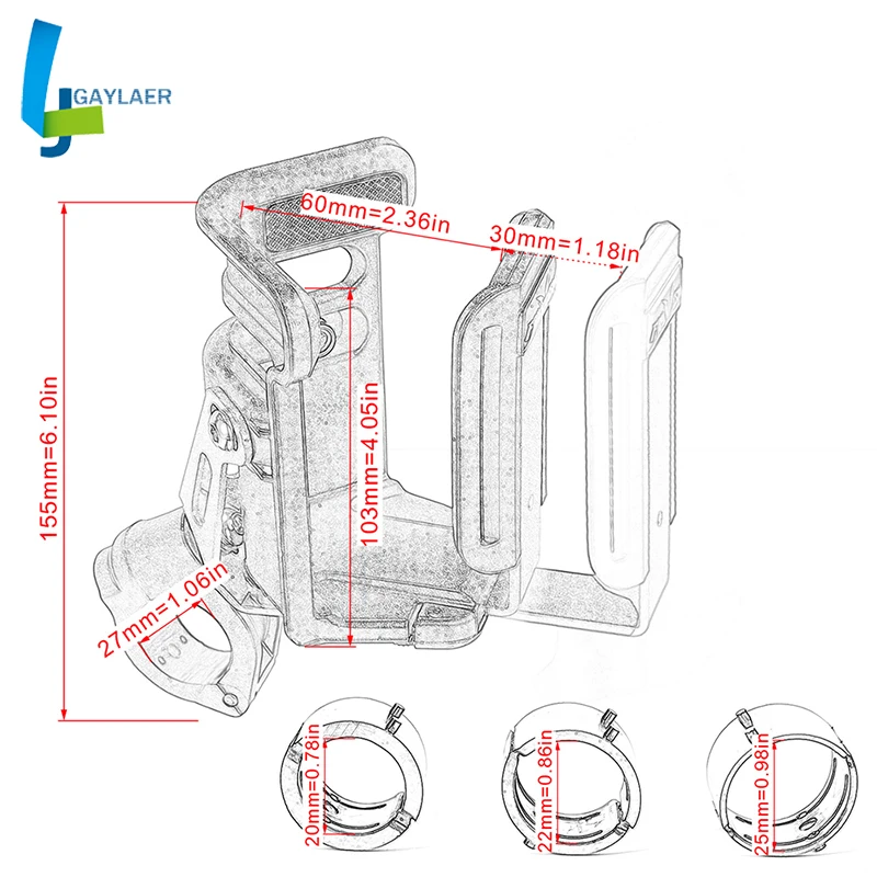 

Moto Bicycle Drink Holder Mountain Bike Cup Stand Motorcycle Water Bottle Coffee Clip Mount Holder Outdoor Sports