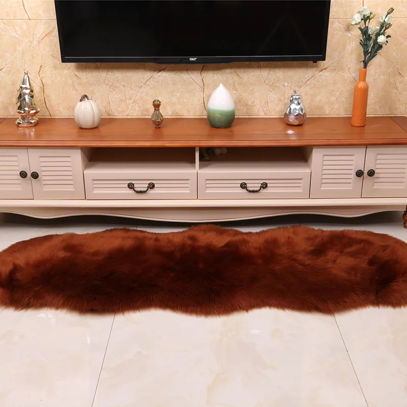 

Warm Carpets Floor Mat Pad Skin Fur Rugs Soft Rugs for Home Living Room Bedroom Floor Mats Anti-slip Floor Mats Faux Fur Carpet
