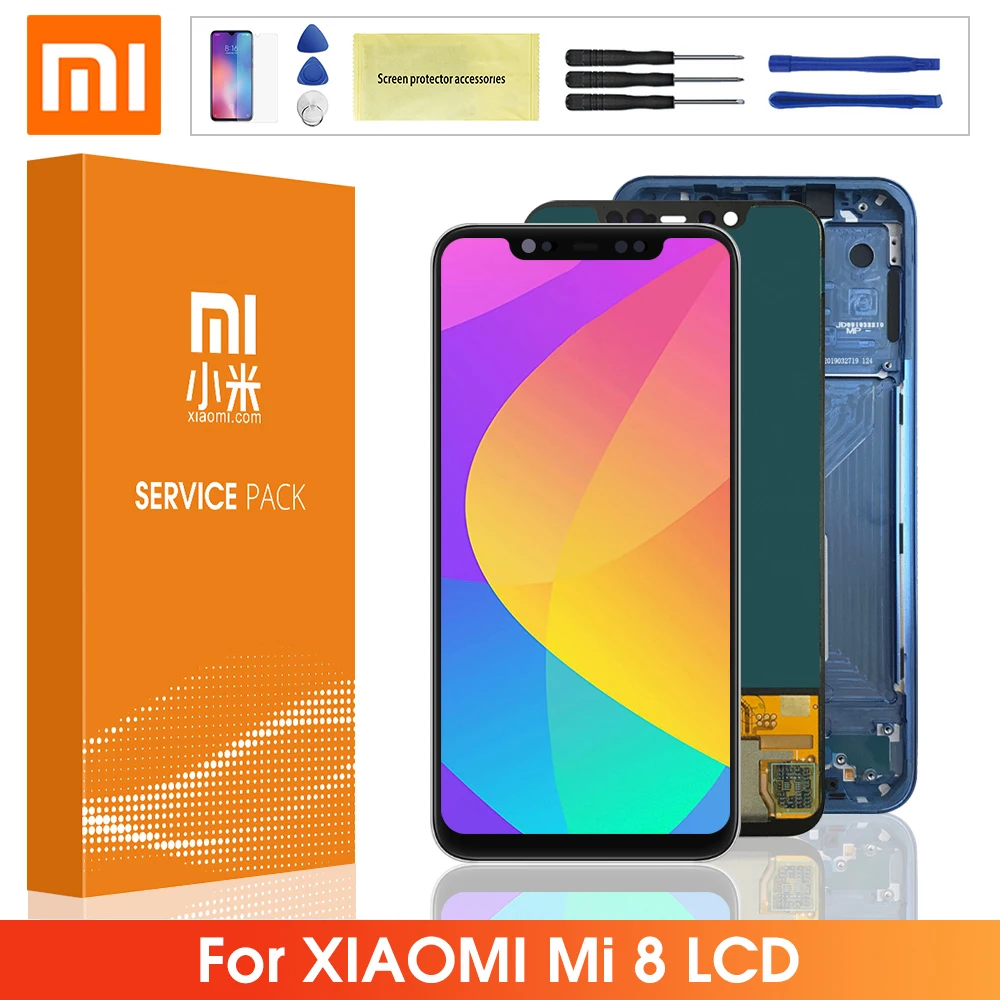 Оригинальный ЖК дисплей 6 21 дюйма для Xiaomi Mi 8 сенсорный экран дигитайзер с рамкой