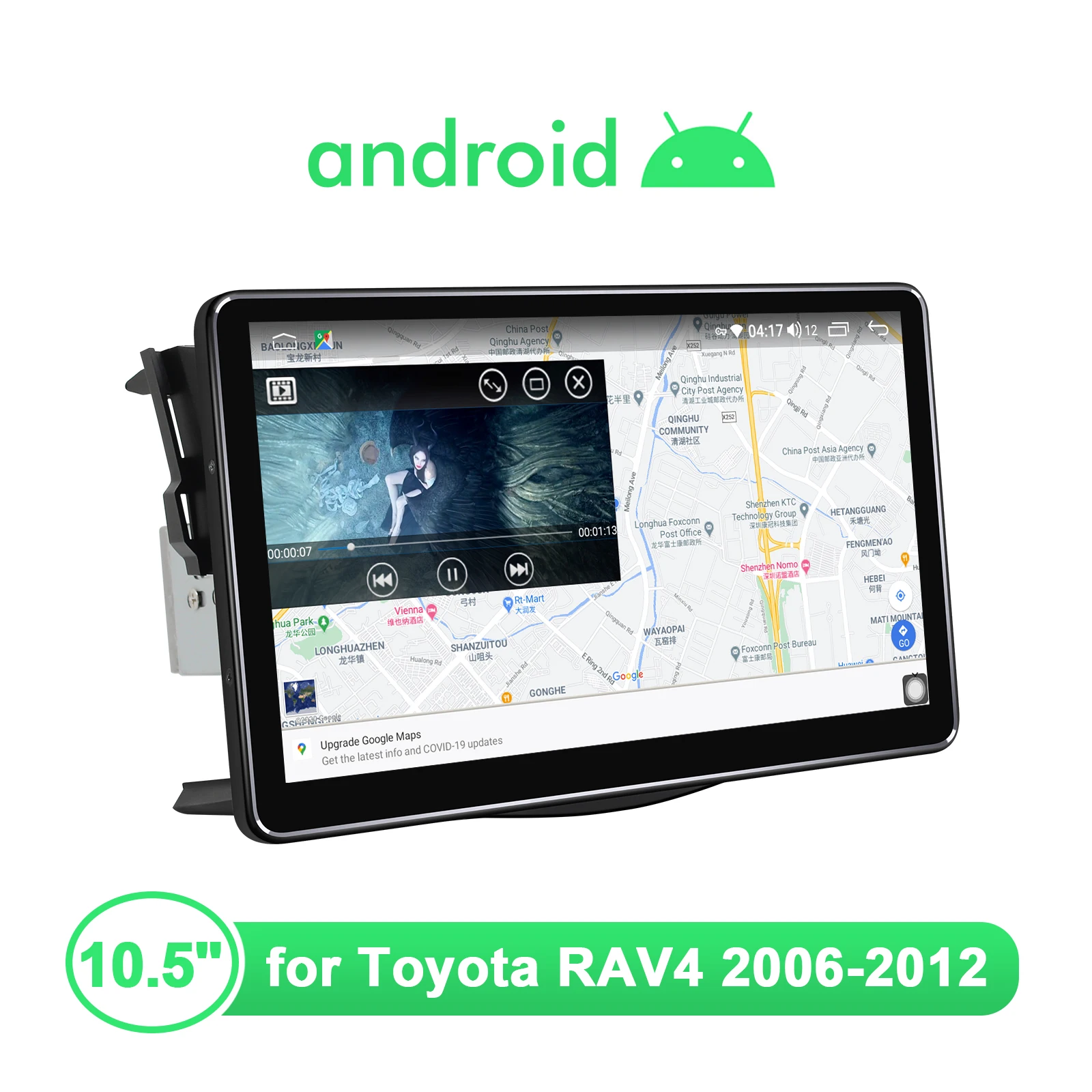 

Новинка 10,5 дюймовый сенсорный экран Android 10,0 Автомагнитола стерео 1280*720 Восьмиядерный 4G/Carplay/Android авто для Toyota RAV4 2006-2012