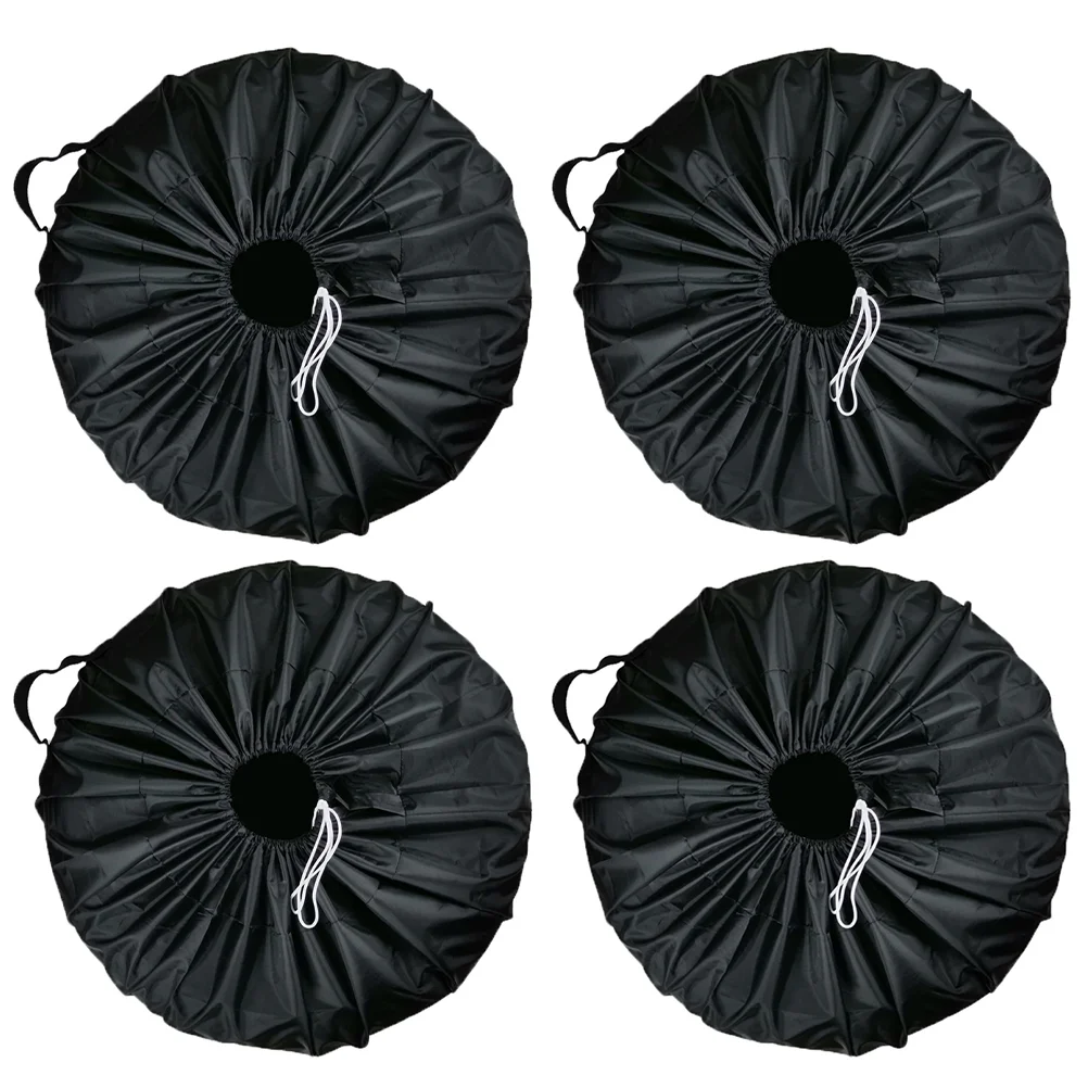4Pcs Oxford Cloth Tire Cover Portable Tire Protective Cover Tire Sun Block Cover