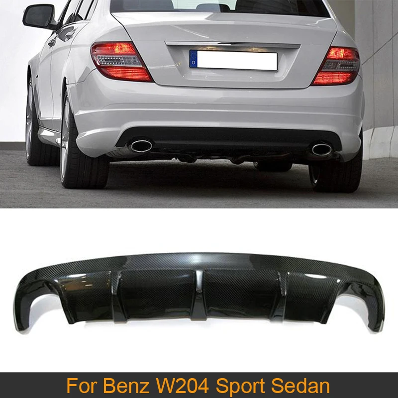 Диффузор для заднего бампера из углеродного волокна спойлер Mercedes Benz C Class W204 C300 C350