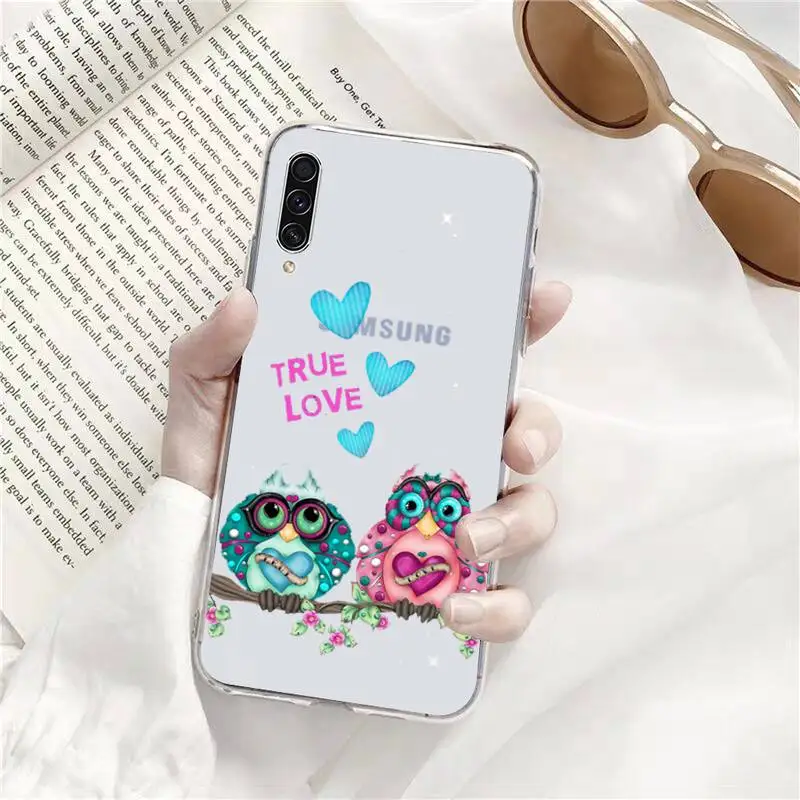 

Animal Owl cool cute Phone Cases Transparent for Samsung s9 s10 s20 Huawei honor P20 P30 P40 xiaomi note mi 8 9 pro lite plus