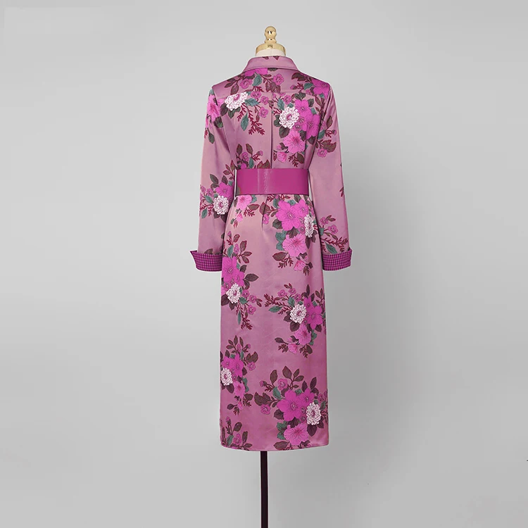 Женское винтажное платье средней длины с воротником лацканами|Женские платья| |