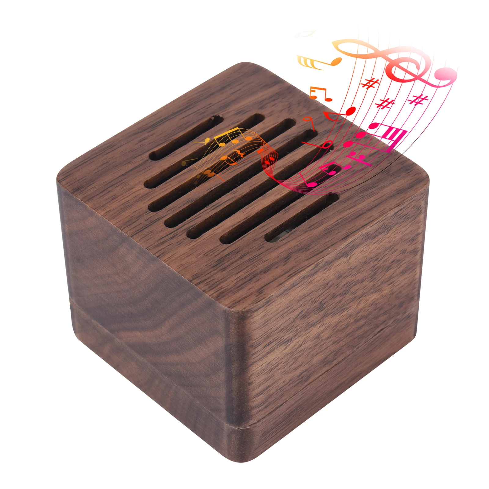 

Wooden Music Box Minimalism cube Musical Box Birthday Christmas Valentine'S Day Gift(Melody: Kimiwo Nosete)