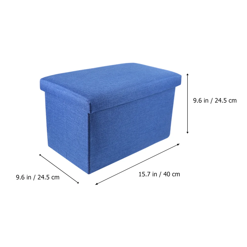 

Foldable Storage Ottoman with Folding Chest Storage Box Linen Fabric Ottomans Bench Foot Rest for Bedroom Living Room (Grey)