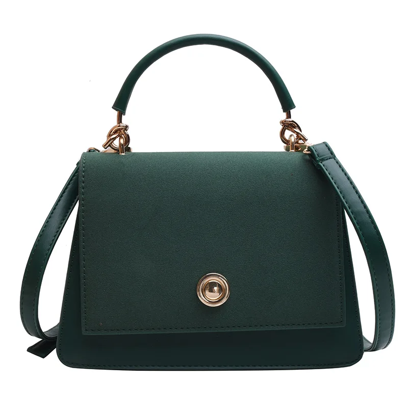 

Vintage Matte Leather Women Handbag Designer Square Shoulder Bags Luxury Crossbody Bag Quality Lady Small Flap Female Purse 2020