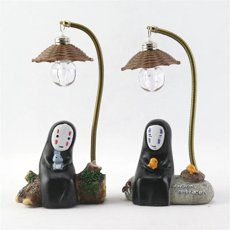 

No Face Man Led Light Figure Toy Japan Animation Spirited Away No Face Man Anime Figure Model Toy Night Light Lamp Kids Toy