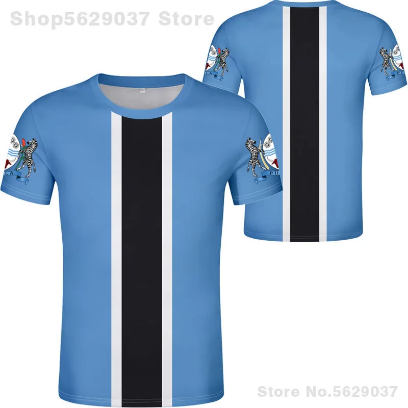 BOTSWANA t shirt free custom made name number bwa country print photo t-shirt bw nation flag english college logo black clothing
