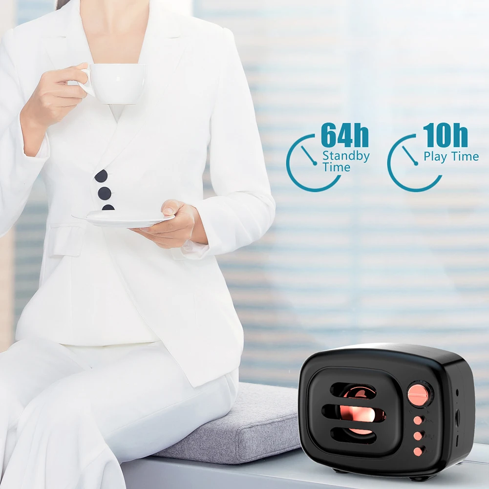 Портативный Bluetooth динамик Ретро Мини беспроводной USB/TF карта музыкальный плеер HIFI