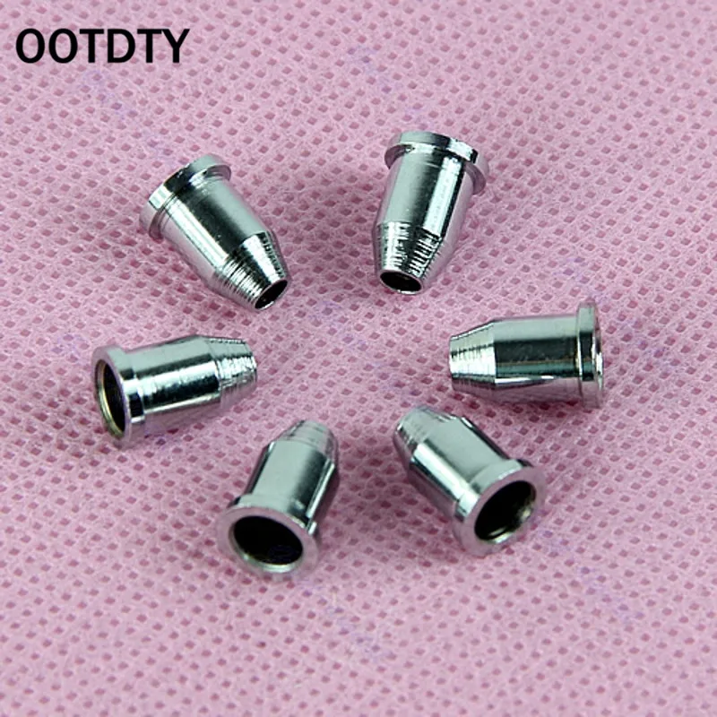 

OOTDTY 6 PCS Chrome Mounting Ferrules Bushing Set Guitar String