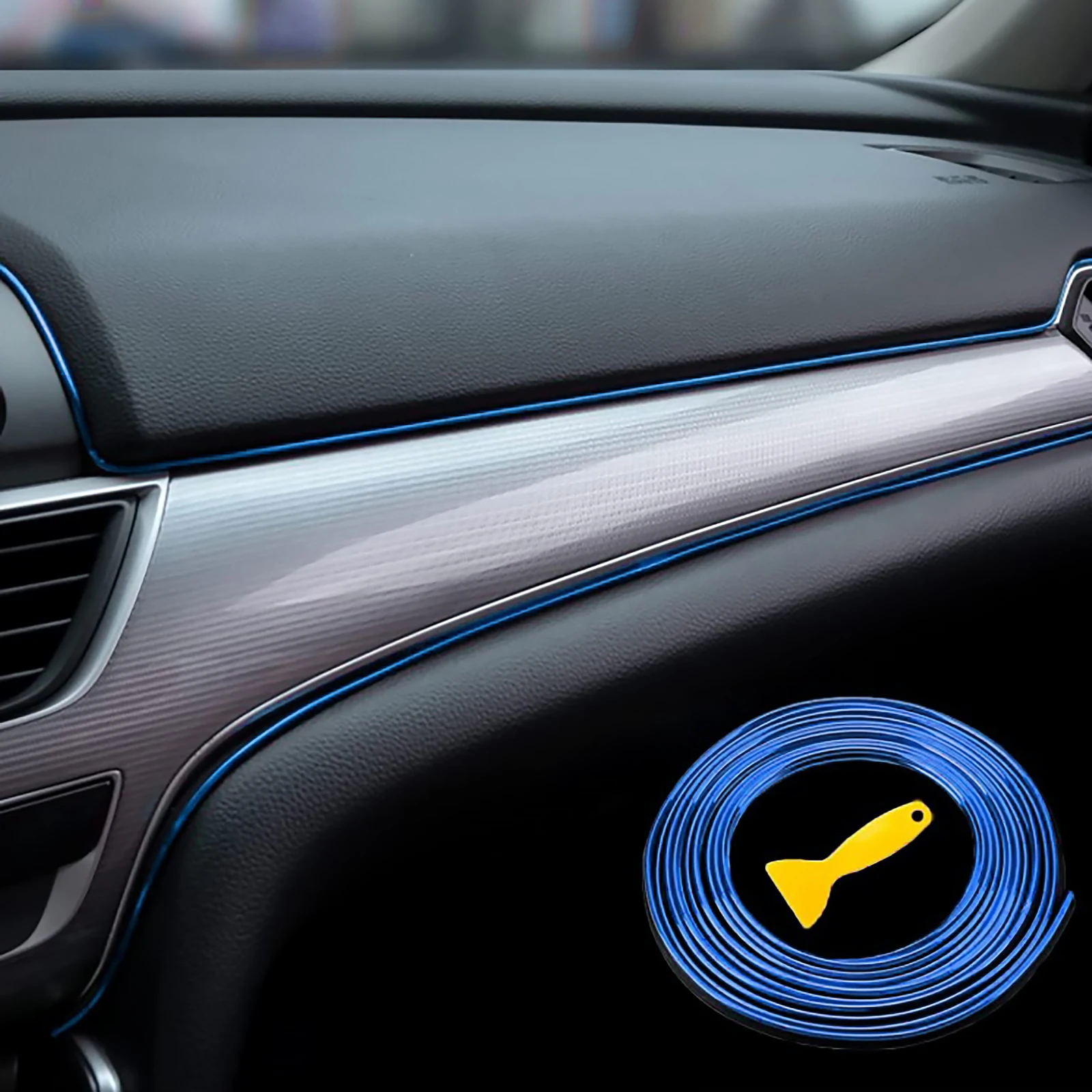 

5 м «сделай сам», вставка для края двери автомобильной приборной панели, отделка со скребком, Стайлинг интерьера, Декоративная полоса, униве...