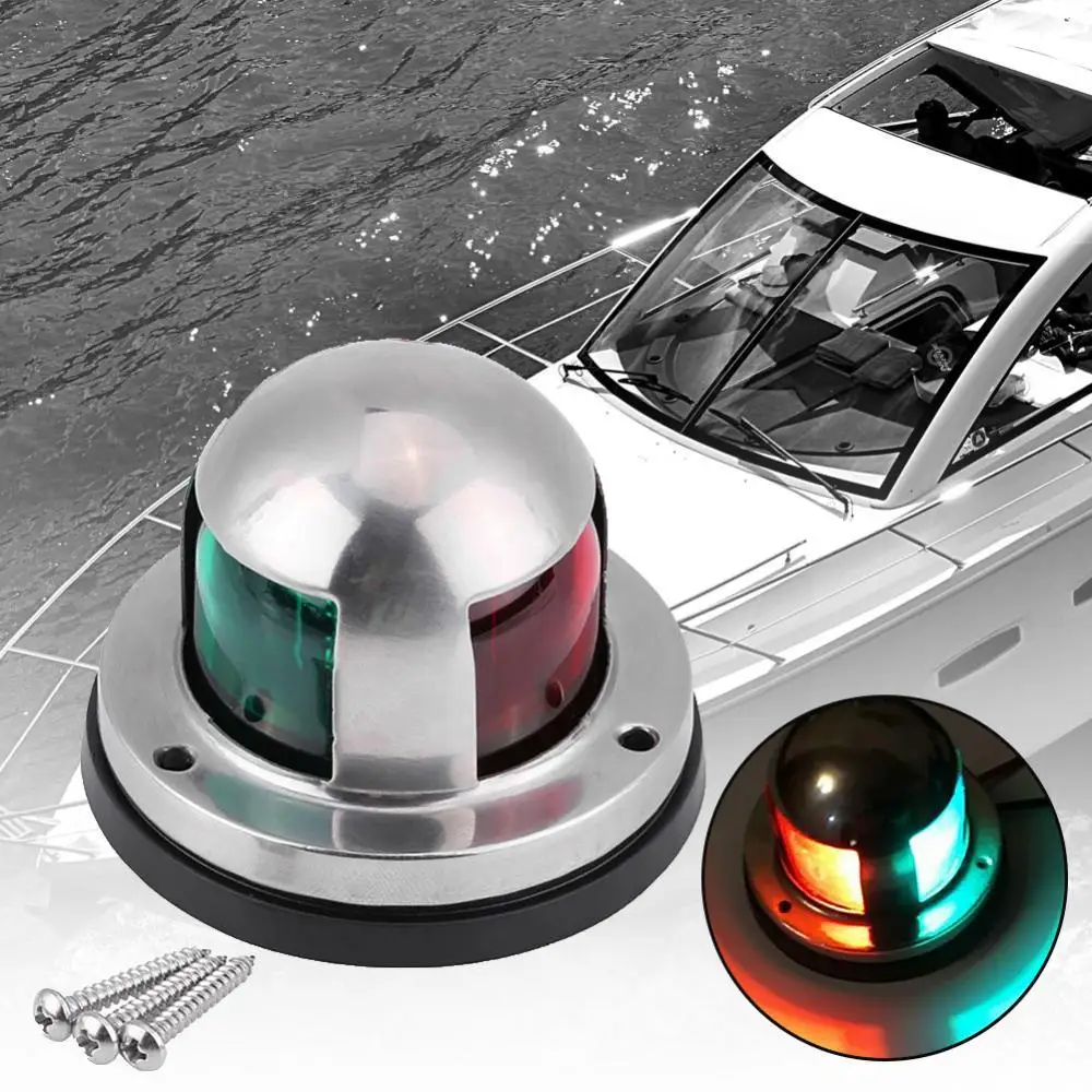 

50% Hot Sales Red Green LED Bright Navigation Signal Light Waterproof Yacht Boat Deck Light