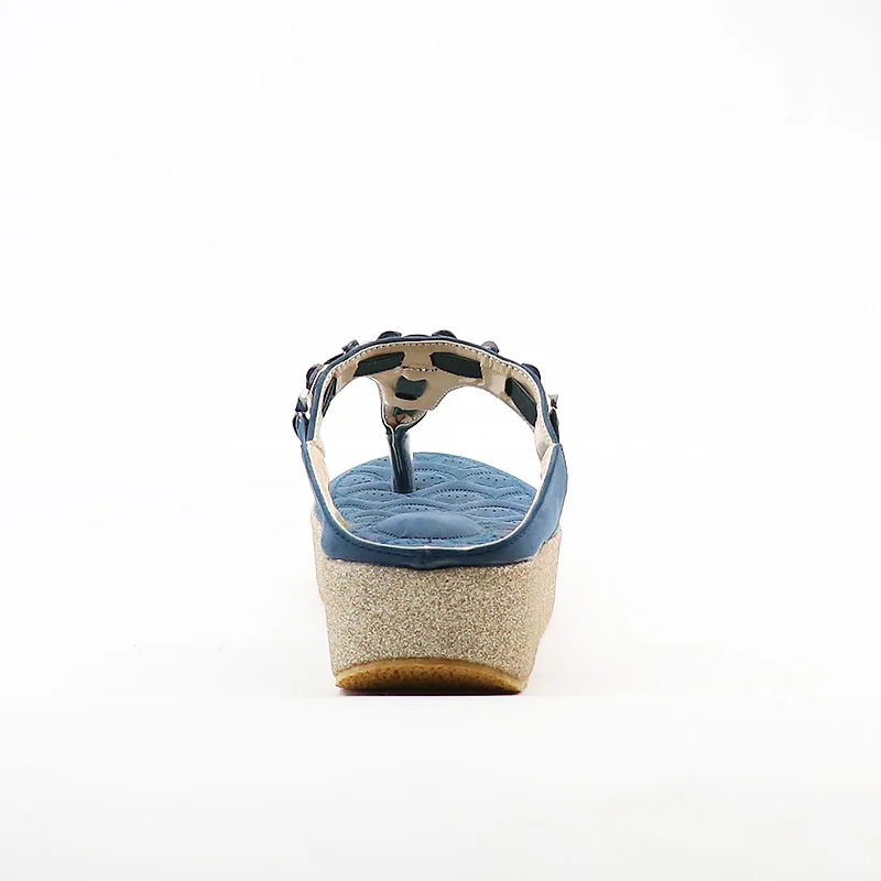 

Beach Shoes Women String Bead Non Slip Wedges Sandals Gold Powder Platform Fashion Herringbone Ladies Summer Sandals