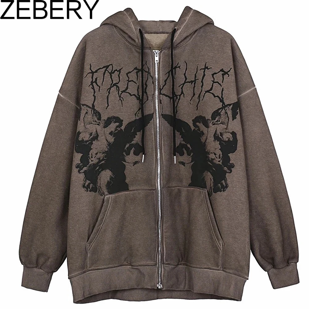 

Женская зимняя хлопковая куртка ZEBERY в стиле Харадзюку