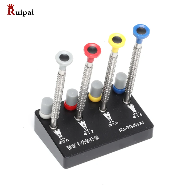 Set of 4 Watch Hand Install Setting Tools Dual Sided with Replaceable Tips Pusher Fitting Kit | Наручные часы