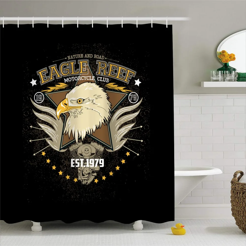 Занавеска для душа 3D сильный отважный Орел Ванная комната Водонепроницаемая