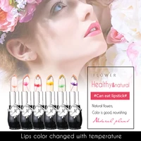 6 colors waterproof flower transparent lipstick nutritious beauty makeup magic temperature color change crystal jelly lipstick