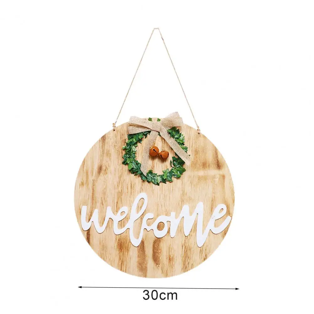 

80% Hot Sales!! Hanging Pendant Delicate Decorative Wood Bowknot Word Door Sign for Home