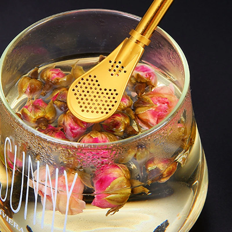 

Stainless Steel Drinking Straw Tea Filter Handmade Yerba Mate Tea Strainer Gourd Washable Drinking Straws Tea Tool