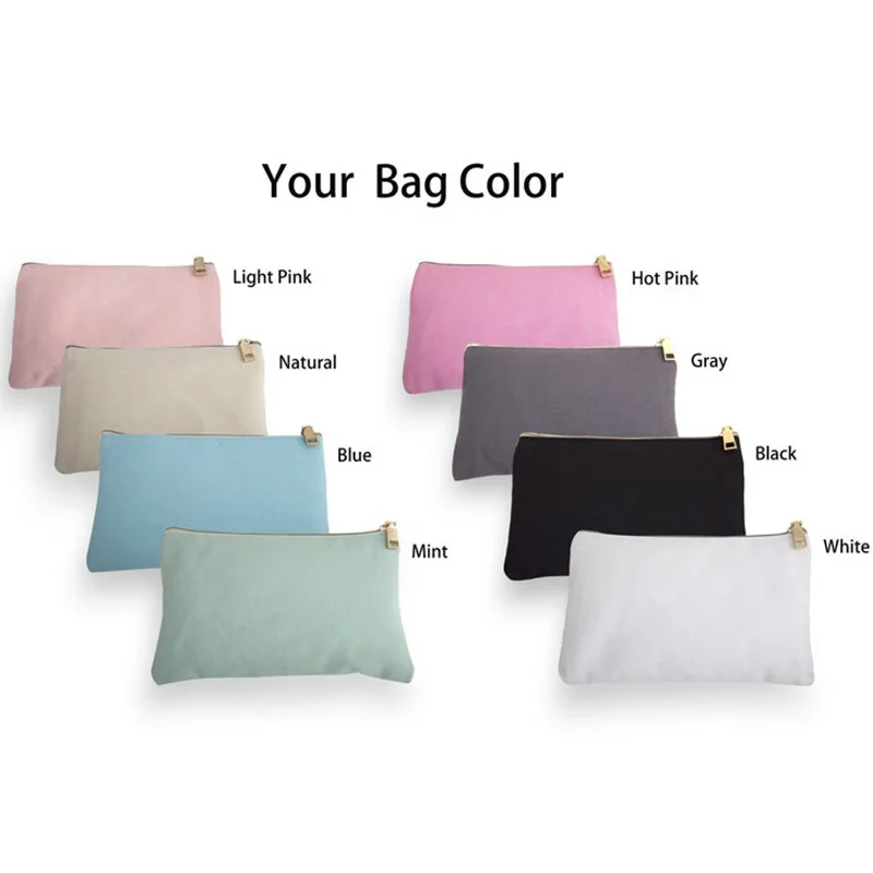 

Personalized Custom Names Makeup Bag Case Canvas Bridesmaid Gifts Wedding Bridal Gift Toiletry Bags Maid of Honour Squad Bag