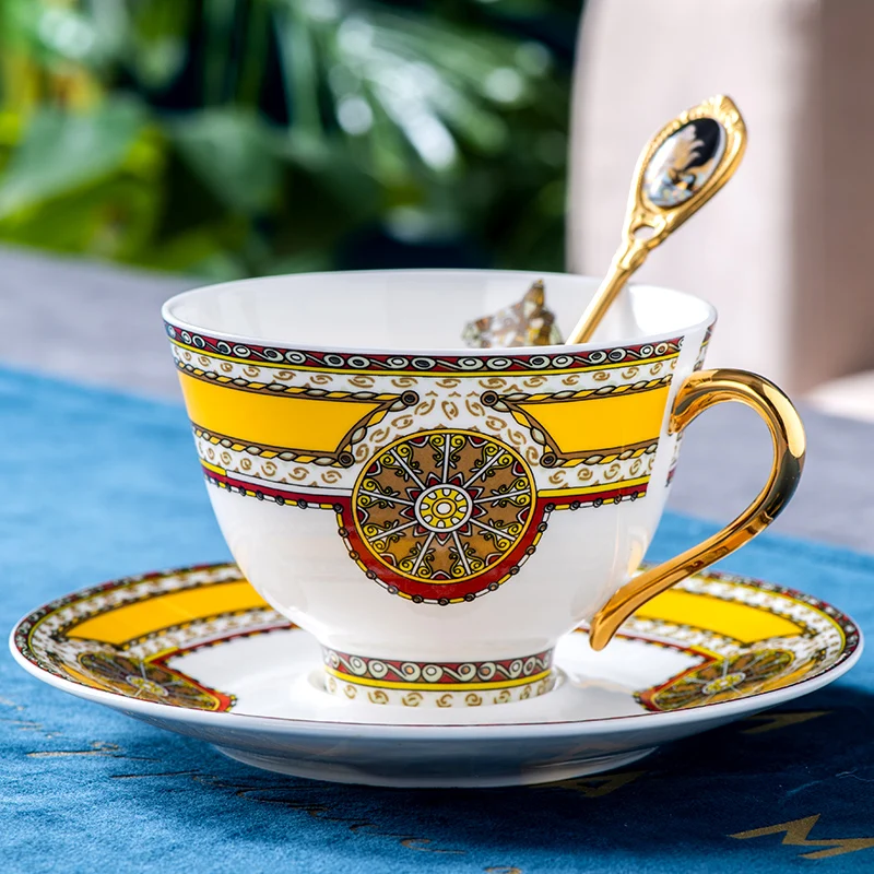 Керамическая кофейная чашка блюдце кухонная посуда винтажная