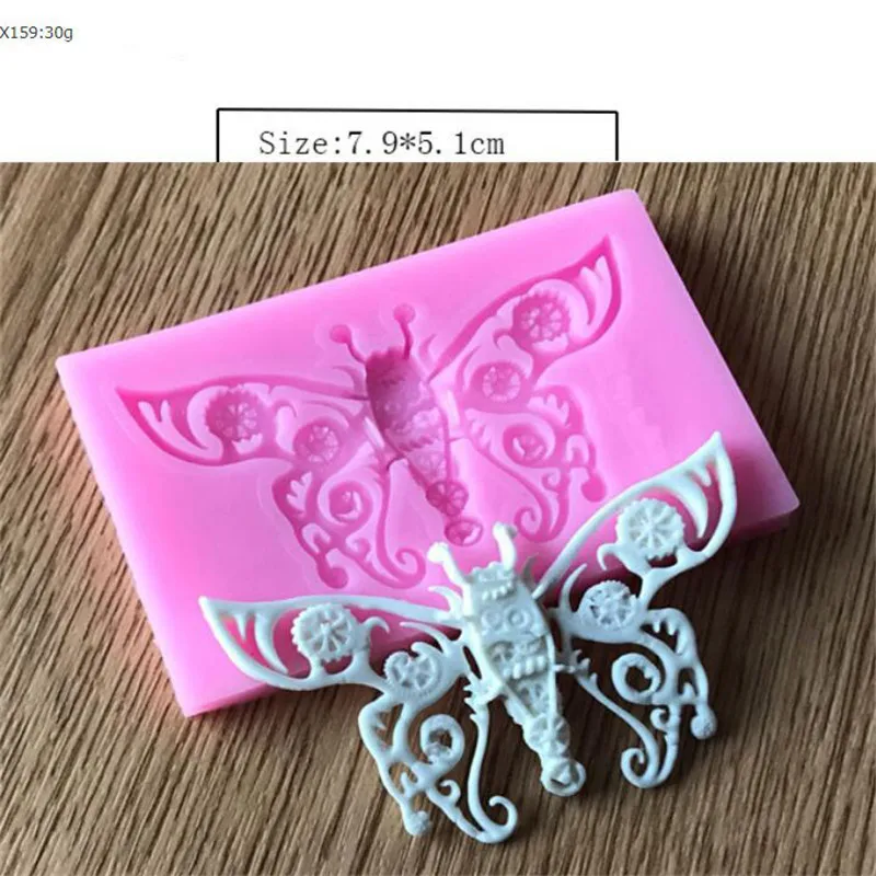 

DIY Relief Flower Butterfly Silicone Lace Mold Cupcake Fondant Molds Gumpaste Chocolate Moulds Sugarcraft Cake Decorating Tools