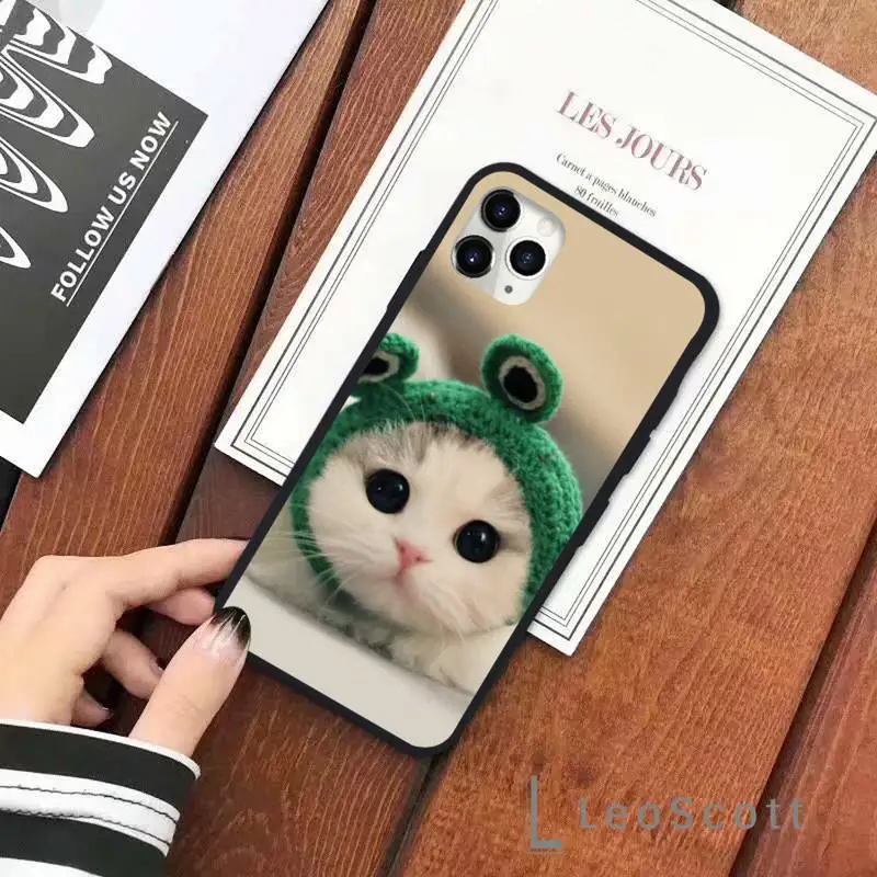 

Cute Animal Cat Phone Case for iPhone 11 12 pro XS MAX 8 7 6 6S Plus X 5S SE 2020 XR Soft silicone