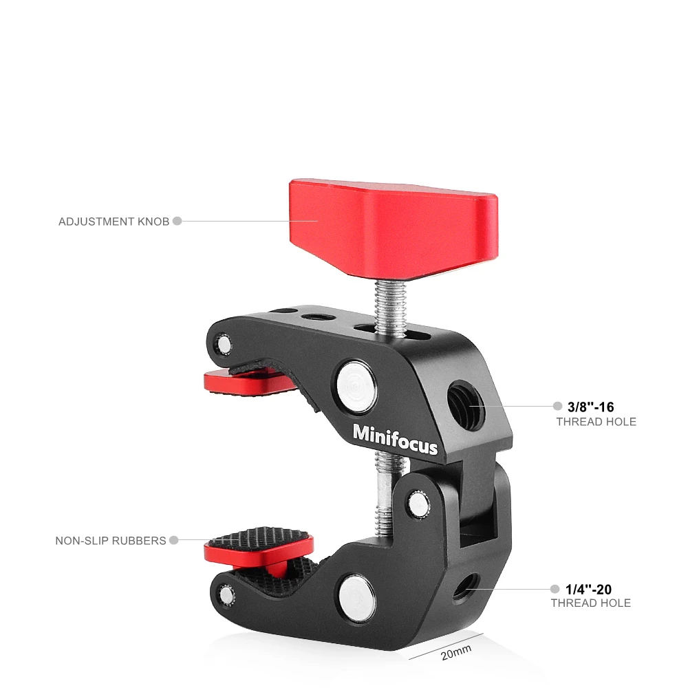 Super Clamp Crab Pliers Clip w/1/4 3/8 Thread for Camera tripod Pole Rod Lights Umbrellas Hooks Shelves Plate Glass Cross Bars |