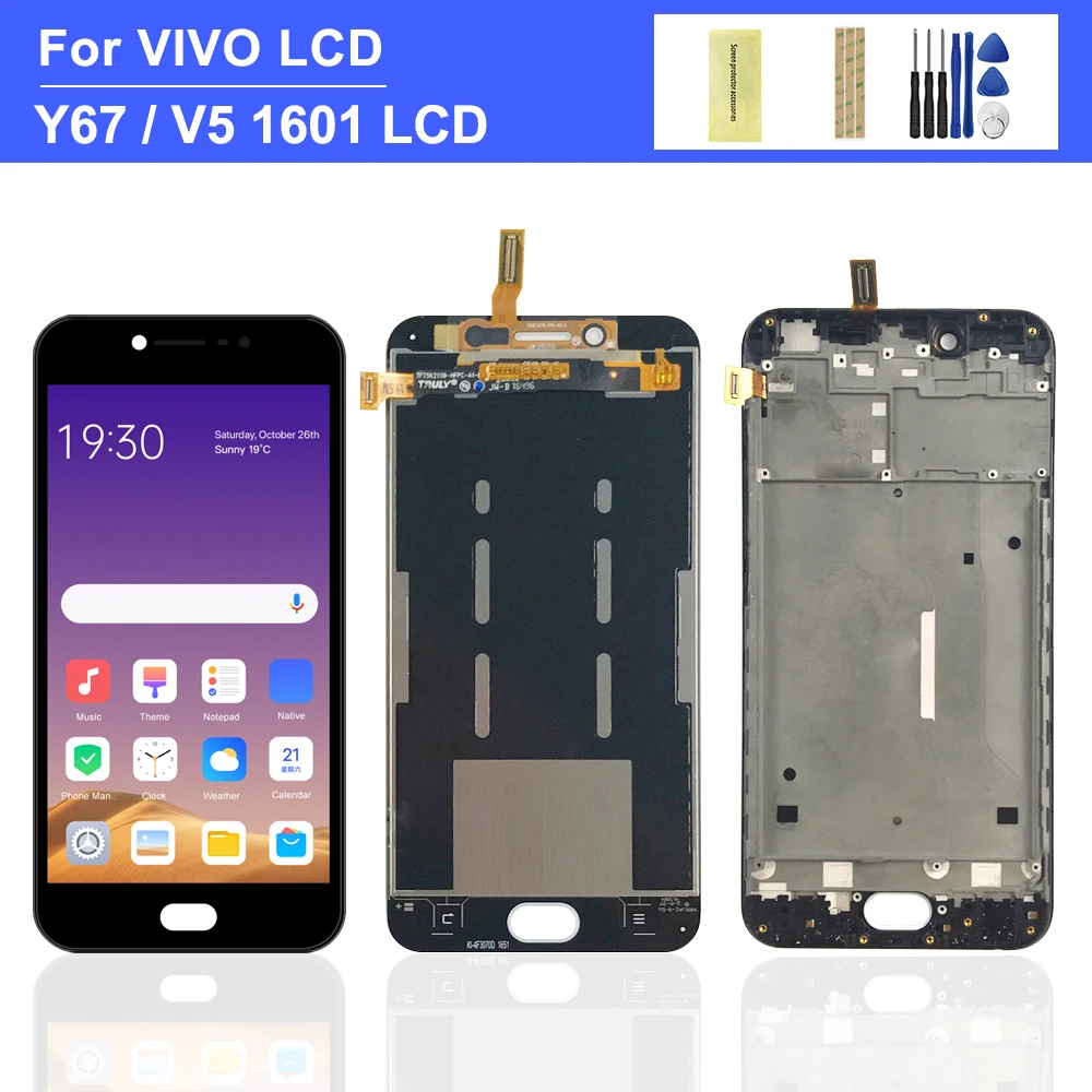 

100% Tested 5.5" For BBK Vivo V5 1601 Full LCD display + Touch screen Digitizer assembly For Vivo Y67 LCD Replacement Parts