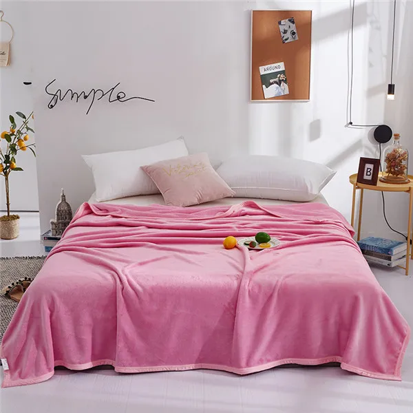 style24 Однотонные цветные одеяла модные Одеяла Твин Полный Королева Король одеяла мягкие пледы фланелевые одеяла на кровать/автомобиль/диван серый Европа ковры - Цвет: style24
