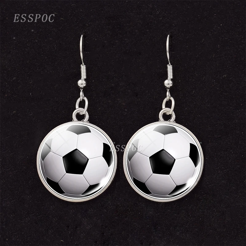 Креативные спортивные серьги с шариками для футбола баскетбола волейбола