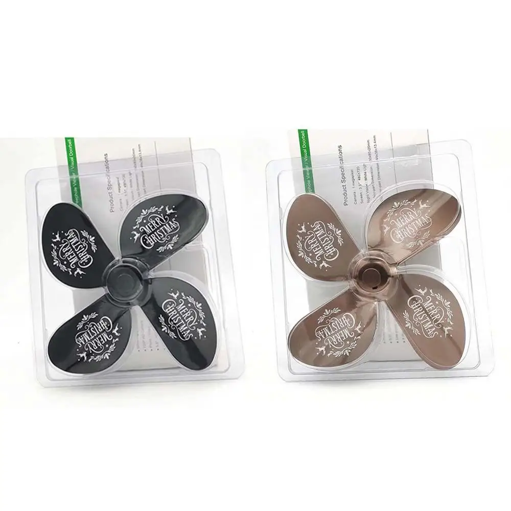

Four Blades Stove Fan Merry Christmas Pattern Fireplace Stove Fan Blades Easy Removing Cleaning Replaceable Parts Home Parts