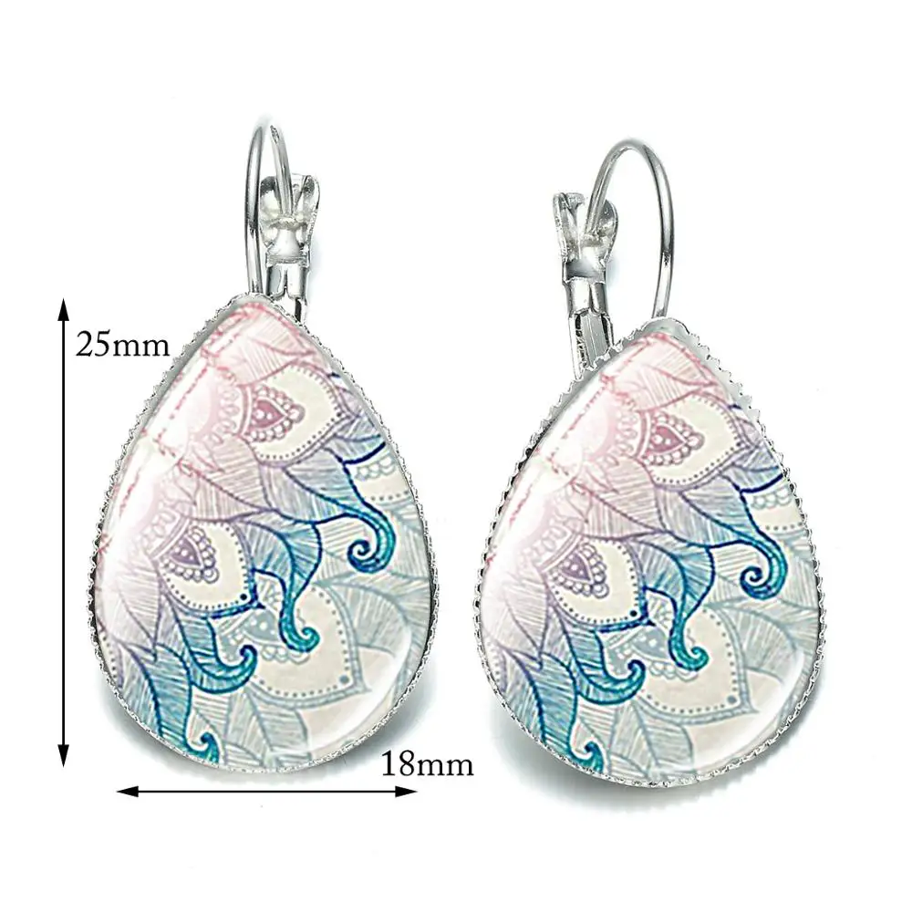 SONGDA богемные Мультяшные серьги-капельки в виде слона мандалы стеклянные