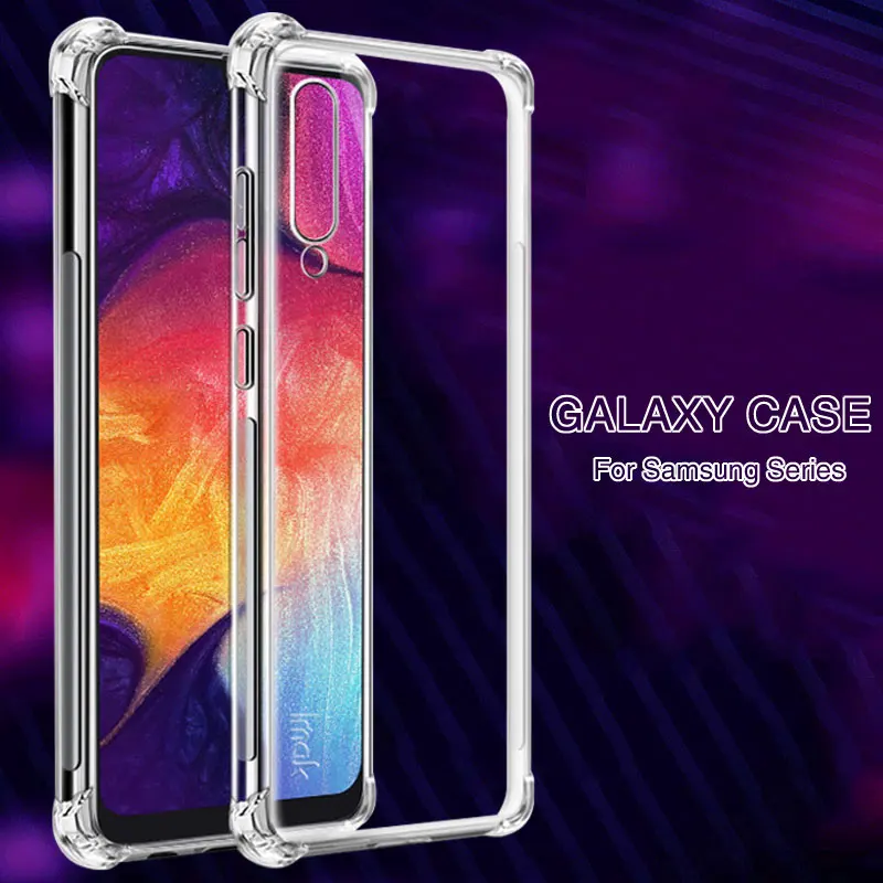 Прозрачный противоударный чехол для телефона Samsung Galaxy A50 A51 A70 A71 A10 A40 A20 A20E A30 A60 A50S