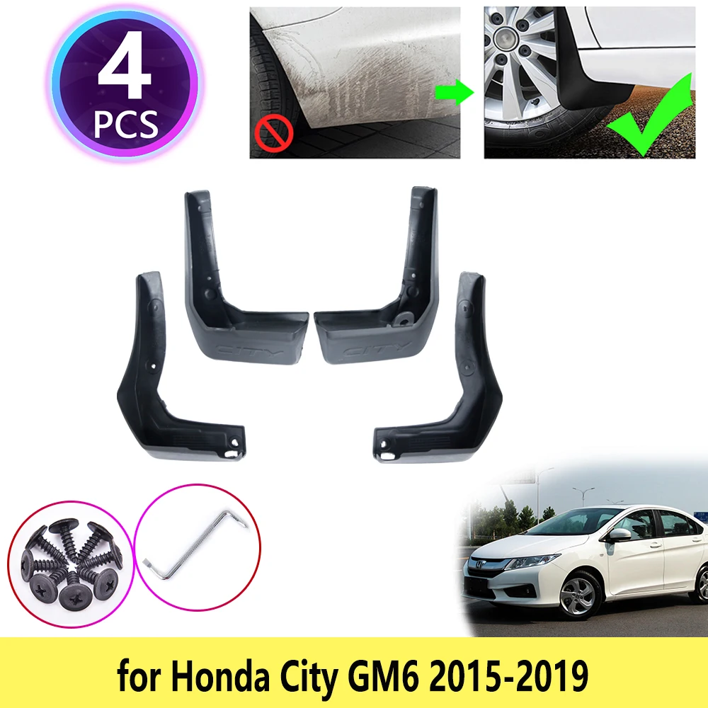 

4PCS for Honda City GM6 2015 2016 2017 2018 2019 New Mudguards Mudflaps Fender Mud Flap Splash Guards Protect Car Accessories