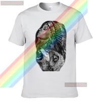 indiana headdress howling wolves summer print t shirt clothes popular shirt cotton tees amazing short sleeve unique unisex tops