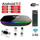 ТВ-приставка Q plus, Android 9,0, 4 + 163264 ГБ, 1080P, H.265, 4K, 2,4G