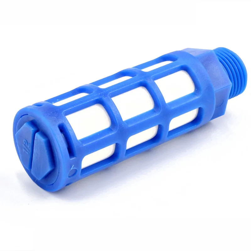 Пневматический пластиковый воздушный компрессор, глушитель, фитинг 1/2 3/8 1/4 1/8 NPT, сжатый пластиковый глушитель