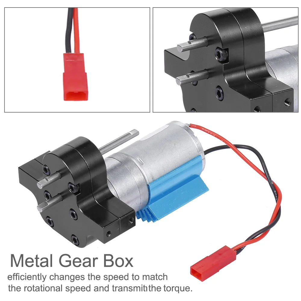 Metal Gearbox 370 Brushed Motor Speed Change RC Car Parts For 1/12 MN-D90 FJ-45 |
