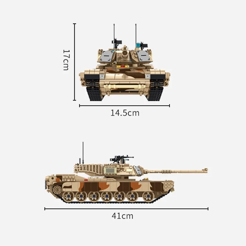 

1630 PCS 632010 Military M1A2 Abrams Main Battle Tank Building Bricks Toy DIY Model Building Blocks Kids Toys
